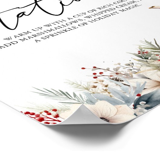 Poster Hot Cocoa Station Christmas Holiday Tea Party (Coin)