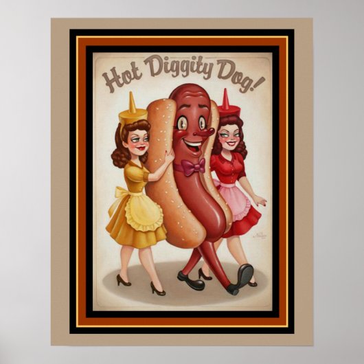 Poster Hot Diggity Chien 16 x 20 (Devant)