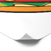 Poster hot dog à bun (Coin)