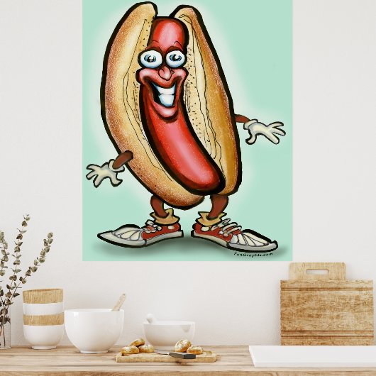 Poster Hot Dog Dude (Cuisine)