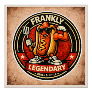 Poster Hot Dog - Franchement Légendaire - Foodie Fiends