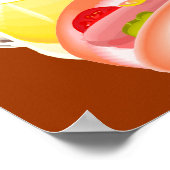 Poster Hot dog sur un petit pain et de la bière avec tout (Coin)