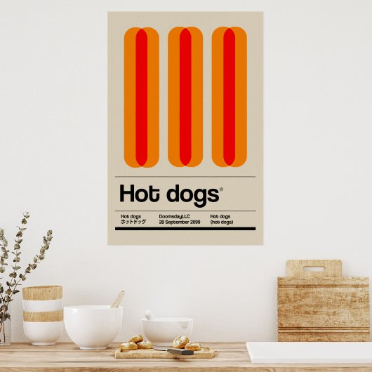 Poster Hot Dogs (Cuisine)