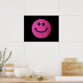 Poster Hot pink faux glitter face (Cuisine)