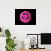 Poster Hot pink faux glitter face (Bureau à domicile)