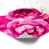 Poster Hot rose foncé Peau princesse Anniversaire Bienven (Coin)