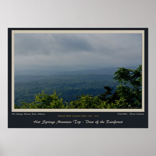 Poster Hot Springs National Park Rainforest Centennial Ed (Devant)
