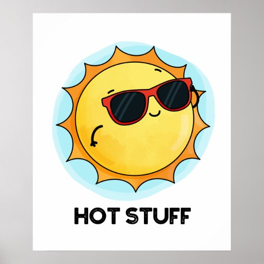 Poster Hot Stups Funny Sun Pun (Devant)