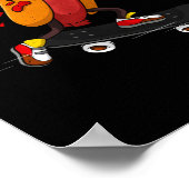 Poster Hotdog Skater Funny Patinage Bratwurst (Coin)