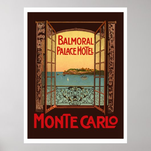 Poster Hôtel Balmoral Palace (Monte Carlo) (Devant)