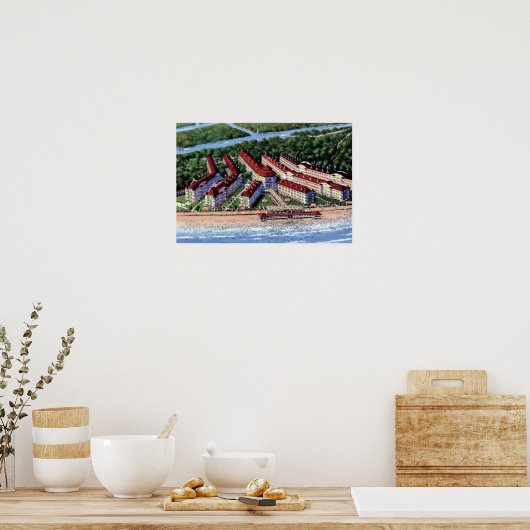 Poster Hôtel Cedar Point Ohio Breakers 1920 (Cuisine)