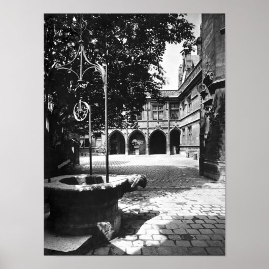 Poster Hôtel Cluny vu de la cour, Paris (Devant)