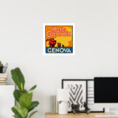 Poster Hotel Colombia Genova (Bureau à domicile)