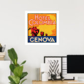 Poster Hotel Colombia Genova (Bureau à domicile)