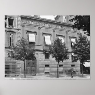 Poster Hotel de Pourtales, late 19th century-early