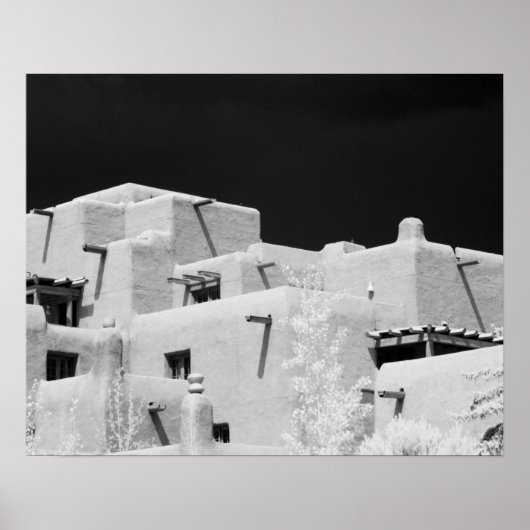 Poster Hôtel de style Pueblo adobe à Loretto, Santa Fe, N (Devant)