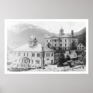 Poster Hôtel de ville Juneau Alaska 1918