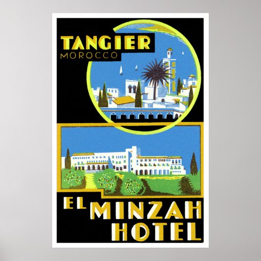 Poster Hôtel El Minzah, Tanger (Devant)