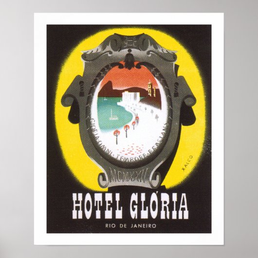 Poster Hotel Gloria Rio de Janeiro (blanc) (Devant)