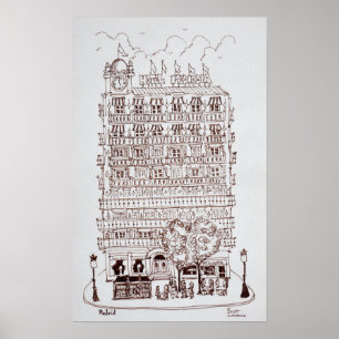 Poster Hotel Mediodia, Madrid, Espagne