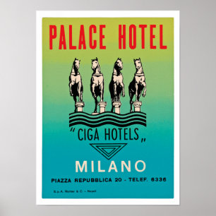 Poster Hôtel Milan de palais