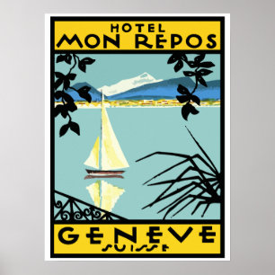 Poster Hôtel Mon Repos (Genève - Suisse)
