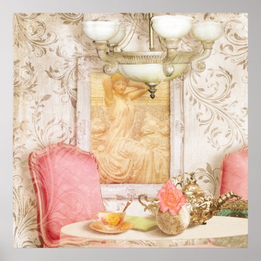 Poster Hotel Paris c. 1900 Paris France Tearoom (Devant)