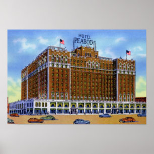 Poster Hôtel Peabody de Memphis Tennessee