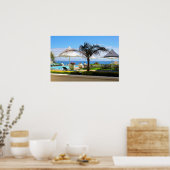 Poster Hôtel Piscine et jardins (Cuisine)