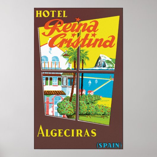 Poster Hotel Reina Cristina ~ Algeciras (Devant)
