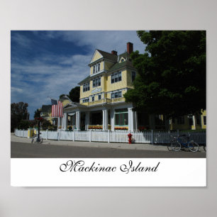 Poster Hôtel sur la copie d'île de Mackinac