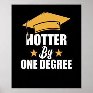 Poster Hotter By One Degree Funny Graduate Student