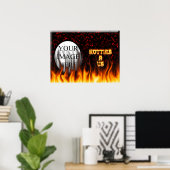 Poster Hotties R Us feu et flammes marbre rouge (Bureau à domicile)