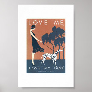 Poster: hou van mij, hou van mijn hond Bernard Cla Poster