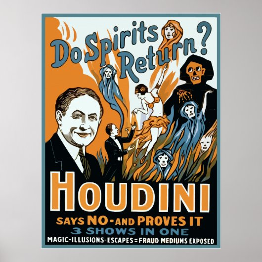 Poster Houdini Do Spirits Retour (Devant)
