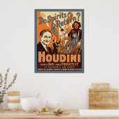 Poster Houdini ~ Les Esprits Retournent-ils ? ~ Magicien (Cuisine)