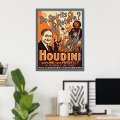 Poster Houdini ~ Les Esprits Retournent-ils ? ~ Magicien (Bureau à domicile)
