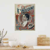 Poster Houdini ~ Magicien Vintage roi des cartes (Cuisine)