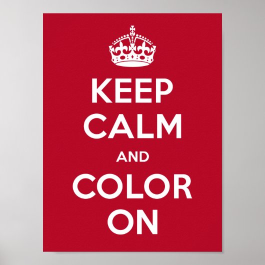 Poster houdt kalm en kleur aan (Voorkant)