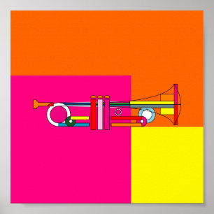 Poster-houdt van Arts-NeonTrumpet Poster
