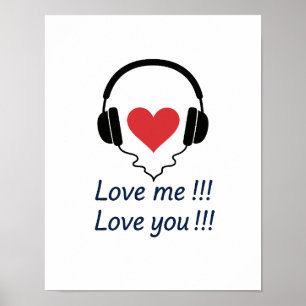 poster houdt van mij houdt van jou