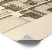 Poster Houghton Hall : section du front ouest, gravée (Coin)