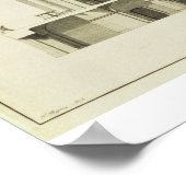 Poster Houghton Hall : section transversale du Hall et du (Coin)