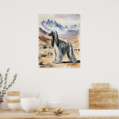 Poster Hound Afghan - Art Chien (Cuisine)
