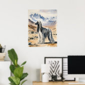 Poster Hound Afghan - Art Chien (Bureau à domicile)