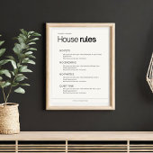 Poster House rules auberge bed & breakfast info