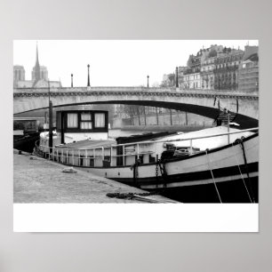 Poster Houseboat on the Seine
