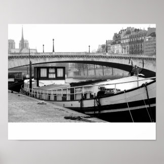 Poster Houseboat on the Seine