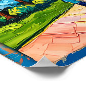 Poster Houston Skyline Space Center Rocket Van Gogh Kids (Coin)