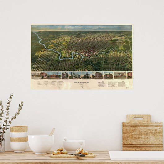 Poster Houston, Texas 1891 (Cuisine)